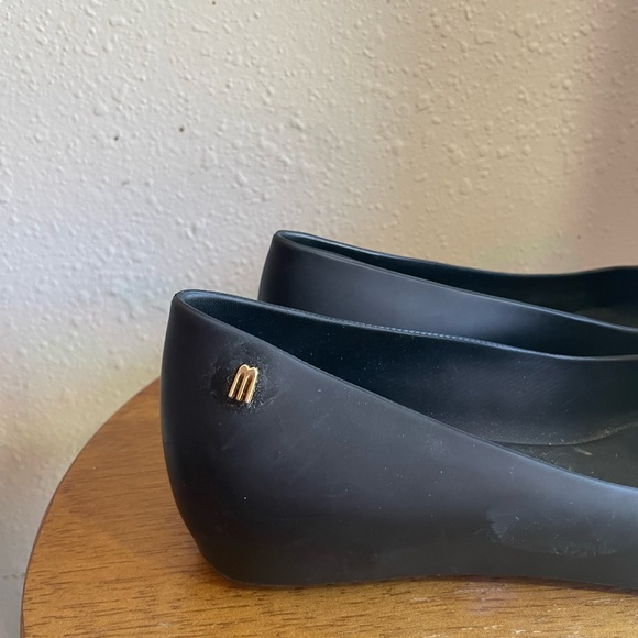 Melissa Black & Brown Bow Jelly Ballet Flats - Picture 10 of 10